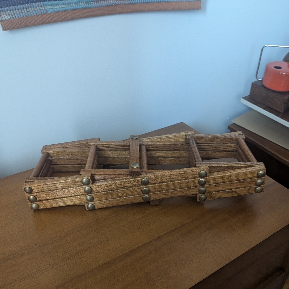 Vintage Collapsible Wood Wine Rack - Picture 2 of 9